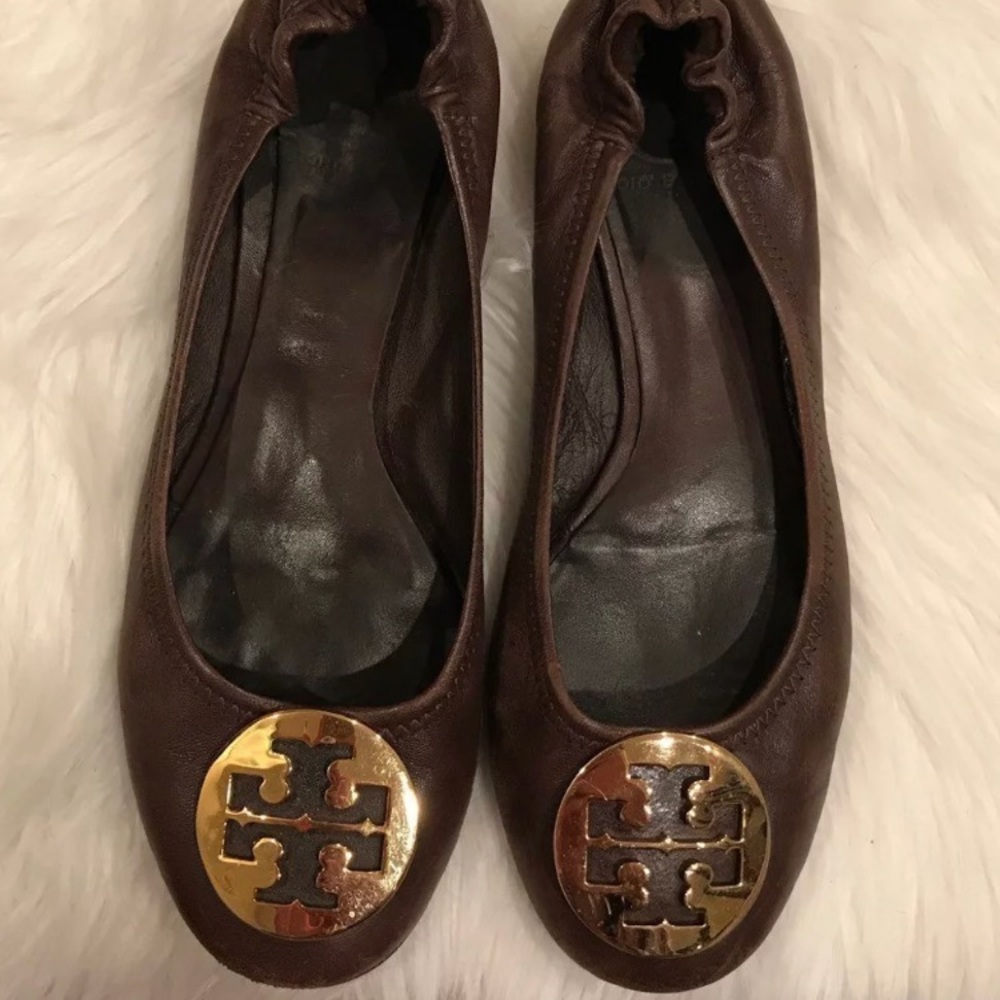 Tory Burch Brown Reva Flats size 8